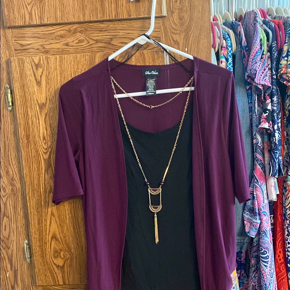 Star Vixen Purple and Black Blouse